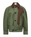Jw Anderson Rounded Blouson Jacket In Khaki-maroon