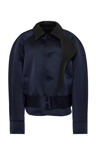 Jw Anderson Rounded Jacket In Blue