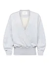 Jw Anderson Grey Cotton Wrap Sweatshirt In Grey