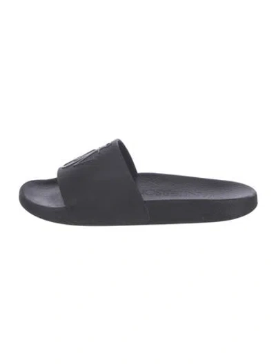 Pre-owned Jw Anderson Rubber Slides In Black
