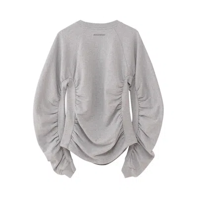 Pre-owned Jw Anderson Ruched Sleeve Sweatshirt 'mid Grey Melange' | Women's Size S