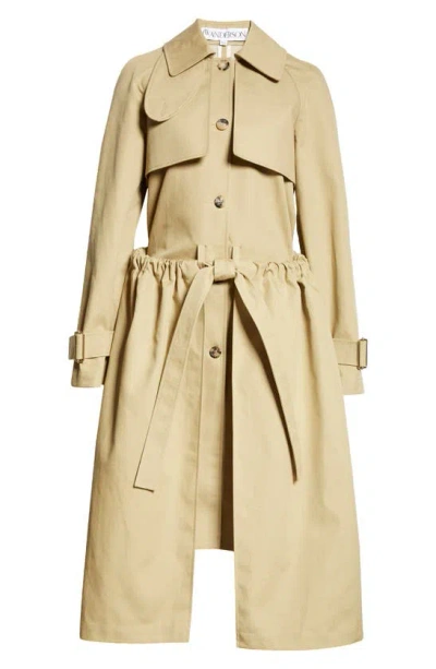 JW ANDERSON RUCHED WAIST TRENCH COAT