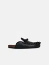 Jw Anderson 'ruffle' Black Leather Slippers In Black
