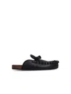 Jw Anderson Leather Slippers In Black
