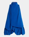 Jw Anderson A-line Ruffle Hem Mini Dress In Sapphire Blue