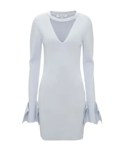 Jw Anderson Ruffle-detail Cut-out Minidress In White