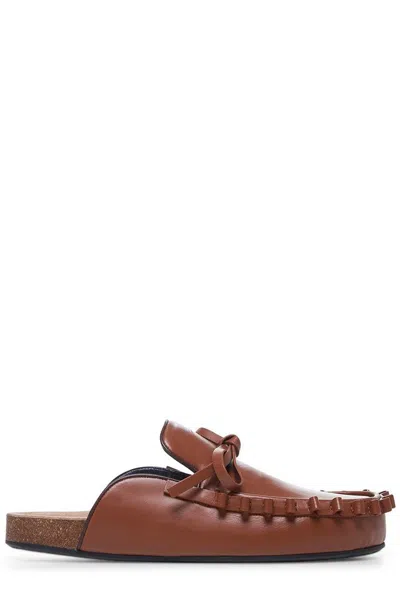 Jw Anderson J.w. Anderson Chocolate Brown Bow-detail Slippers