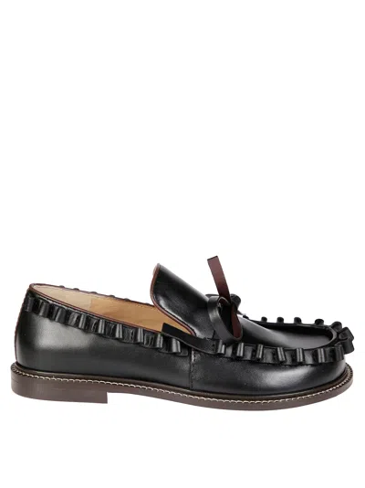 Jw Anderson Ruffle Mocassini In Black