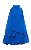 Jw Anderson A-line Ruffle Hem Mini Dress In Blue