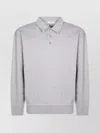 Jw Anderson Rugby Polo With Ribbed Cuffs And Hem In Gray