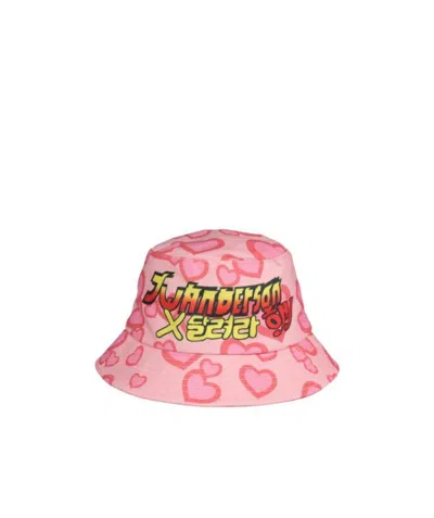 Jw Anderson Run Hanny Bucket-hat In Pink