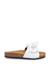 Jw Anderson J. W.anderson Solid Color Leather Sandals With Maxi Chain