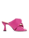 Jw Anderson Chain Twist Faux Leather Mules In Multicolour