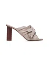 Jw Anderson Beige Bow Heeled Mules In Beige