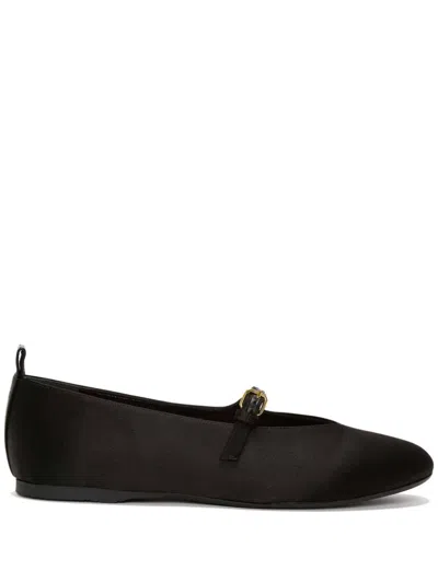 JW ANDERSON SATIN-FINISH STRAP BALLERINA SHOES