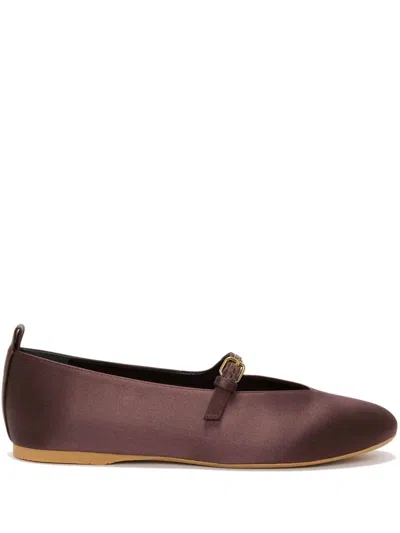 Jw Anderson Brown Satin Ballerina Flats