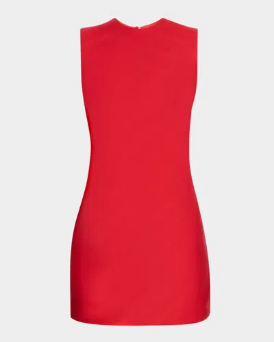 Jw Anderson Satin Mini Shift Dress In Red