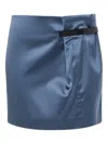 Jw Anderson Satin Mini Skirt In Blue