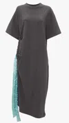 JW ANDERSON SATIN TIE T-SHIRT DRESS