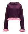 Jw Anderson J.w. Anderson Jwanchor Satin Trimmed Sweatshirt In Black