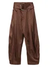 Jw Anderson Satin Trousers In Brown