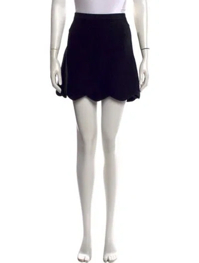 Pre-owned Jw Anderson Scalloped Accent Mini Skirt In Blue