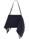 Jw Anderson Medium Scarf Bag - Suede Shoulder Bag In Blue