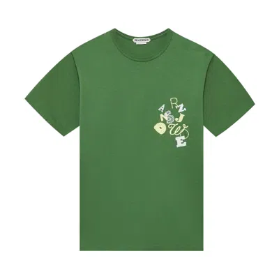 Pre-owned Jw Anderson Scattered Letters T-shirt 'green' | Women's Size Xxs