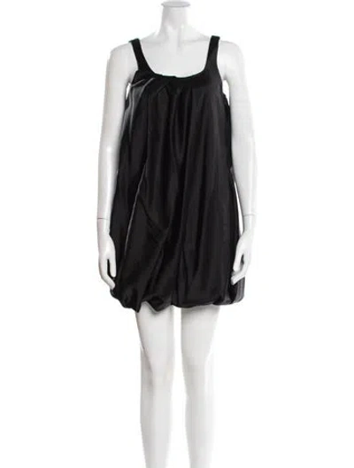 Pre-owned Jw Anderson Scoop Neck Mini Dress In Black