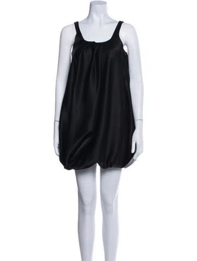 Pre-owned Jw Anderson Scoop Neck Mini Dress In Black