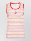 Jw Anderson Scoop Neck Sleeveless Top With Horizontal Stripes