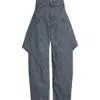 Jw Anderson Sculptural Crop Jeans In Blue