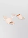 Jw Anderson Sculptural Heel Open Toe Leather Mules In Pink