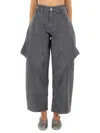 Jw Anderson Sculptural Jeans In Gray