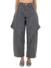 Jw Anderson Sculptural Jeans In Gray