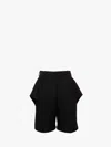 Jw Anderson Wool Wide-leg Shorts In Black
