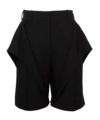 Jw Anderson Wool Wide-leg Shorts In Black