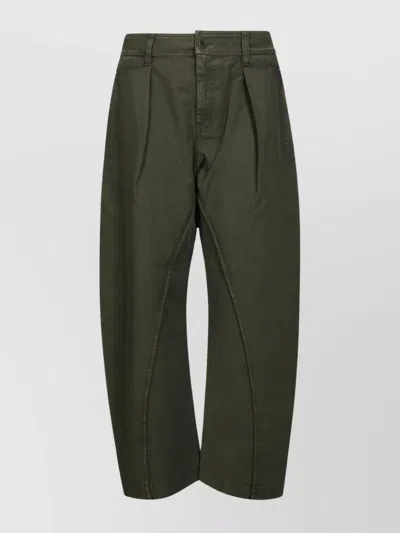Jw Anderson Seam Trousers Twisted Seams In Green