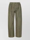 Jw Anderson Seamed Trousers With Pockets And Loops In Green