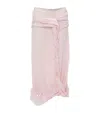 Jw Anderson Semi-sheer Twisted Midi Skirt In Pink