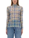 Jw Anderson J. W. Anderson Fitted Turtleneck With All-over Logo Print In Multicolour
