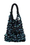 Jw Anderson Green Sequin Hobo Shoulder Bag