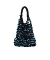 Jw Anderson Crochet Handle Sequin Embellished Tote Bag In Black