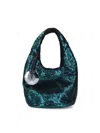 Jw Anderson Sequin Shoulder Bag In Green Polyester In Green