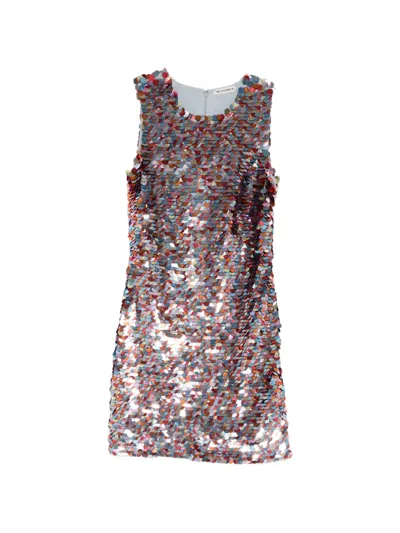 Jw Anderson Embellished Sequined Tulle Mini Dress In Multi