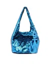 Jw Anderson W Anderson Womens Sequin-embellished Mini Plastic-blend Bag Aqua In Blue