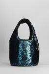 Jw Anderson Sequin Shoulder Bag In Green Polyester