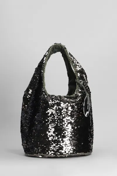 Jw Anderson Sequin Shoulder Bag In Grey Polyester In Gunmetal