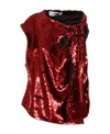 Jw Anderson Sequined Asymmetric Blouse In Multi