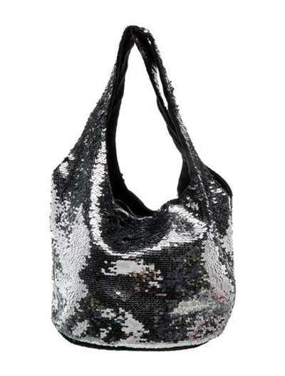 Pre-owned Jw Anderson Sequins Hobo In Metallic/silver